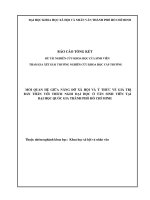 Mối quan hệ giữa nâng đỡ xã hội và ý thức về giá trị bản thân với thích nghi  đại học ở tân sinh viên tại đại học quốc gia thành phố hồ chí minh 