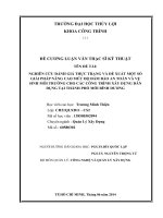 Đề cương Luận văn Thạc sĩ Kỹ thuật: Nghiên cứu đánh giá thực trạng và đề xuất một số giải pháp nâng cao mức độ đảm bảo an toàn và vệ sinh môi trường cho các công trình xây dựng dân dụng tại thành phố mới Bình Dương