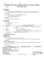 ga sinh hoc 8 tuaàn tieát 32 ngaøy chöông vi trao ñoåi chaát vaø naêng löôïng baøi 31 trao ñoåi chaát i muïc tieâu 1kieán thöùc phaân bieät ñöôïc söï trao ñoåi chaát giöõa cô theå vaø moâi tröôøng v