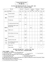 ma trận đề kiểm tra học kì i năm học 2009 – 2010 môn ngữ văn 9 thời gian 90 phút mức độ lĩnh vực nội dung nhận biết thông hiểu vận dụng thấp vận dụng cao tổng số tn tl tn tl tn tl tn tl tn tl văn học