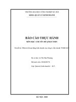 Bản báo cáo thực hành chuyên đề quản trị kinh doanh thương mại và dịch vụ trường ĐH công nghiệp Hà Nội  HAUI