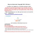 Đáp án mô đun 3 môn công nghệ THCS đầy đủ cả tự luận và trắc nghiệm a z chính xác 100%  Đáp án Bồi dưỡng thường xuyên modun 3 môn công nghệ