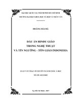 Dấu ấn hindu giáo trong nghệ thuật và tín ngưỡng, tôn giáo indonesia     