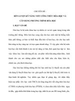 chuyên đề  rèn luyện kỹ năng viết công thức hóa học và cân bằng phương trình hóa học 