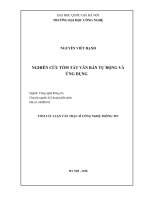 Tóm tắt Luận văn Thạc sĩ Công nghệ thông tin: Nghiên cứu tóm tắt văn bản tự động và ứng dụng