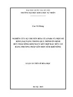 Nghiên cứu sự chuyển hóa của PAHs và một số kim loại nặngtrong quá trình ổn định bùn thải sông kim ngưu kết hợp rác hữu cơ bằng phương pháp lên men yếm khí nóng 