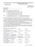 Đề thi tốt nghiệp THPT Quốc Gia môn Tiếng pháp phân ban 2007-2008 lần 2 mã đề 364