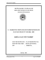 Tóm tắt khóa luận tốt nghiệp: E – Marketing trong doanh nghiệp kinh doanh xuất bản phẩm từ năm 2006 - 2009