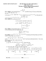 trường thpt yên dũng số 3 trường thpt yên dũng số 3 đề thi khảo sát học sinh giỏi 12 môn toán lần 1 thời gian 150 phút không kể thời gian phát đề năm học 2009 2010 câu 1 2điểm 1 tìm trên đồ thị hà