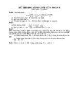 tr­êng thcs yªn b¸i §ò thi häc sinh giái m«n to¸n 8 thêi gian 120 phót bµi 1 cho bióu thøc a a t×m ®iòu kiön cña x ®ó bióu thøc x¸c ®þnh b rót gän bióu thøc a c t×m gi¸ trþ nguyªn cña x ®ó bióu