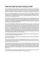 Phát triển điện hạt nhân hướng tới 2030