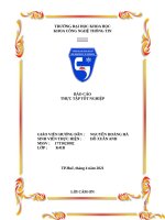 Báo cáo thực tập cuối khóa 2020