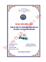 Đánh giá công tác tuyển dụng nguồn nhân lực của công ty cổ phần cảng vĩnh long 