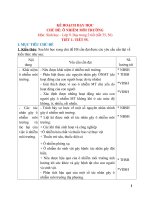 Giáo án (kế hoạch bài dạy) môn sinh học lớp 9, chủ đề ô nhiễm môi trương