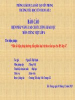 Một số biện pháp hướng dẫn phân loại từ theo cấu tạo cho HS lớp 4 