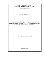 Nghiên cứu tính đa dạng và bước đầu đánh giá hiện trạng bảo tồn các loài tai voi gesneriaceae ở vùng núi đá vôi đông bắc việt nam 