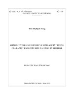 Khảo sát về quản lý rủi ro và xem lại chất lượng của ba mặt hàng tiêu biểu tại công ty bidiphar 