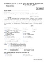 Đề thi tốt nghiệp THPT Quốc Gia môn Tiếng Pháp hệ 3 năm 2007-2008 lần 1 mã đề 583