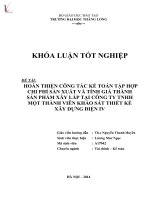Khóa luận tốt nghiệp chuyên ngành kế toán hoàn thiện công tác kế toán tập hợp chi phí sản xuất và tính giá thành sản phẩm xây lắp tại công ty TNHH một thành viên khảo sát thiết kế xây dựng điện 4