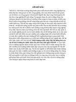 BÀI TIỂU LUẬN MÔN MÔI TRƯỜNG