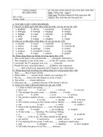 phòng gdđt phong điền phòng gdđt đề chính thức họ và tên số báo danh kỳ thi học sinh giỏi huyện năm học 2008 2009 môn tiếng anh lớp 9 thời gian 90 phút không kể thời gian giao đề chú ý học sinh là