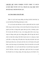 chuyên đề kinh nghiệm tuyển chọn và huấn luyện đội tuyển cờ vua tham gia đại hội tdtt huyện đạt thành tích cao 