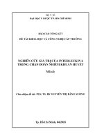 Nghiên cứu giá trị của interleukin 6 trong chẩn đoán nhiễm khuẩn huyết 