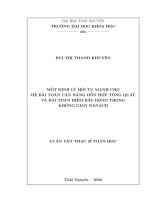 Một định lý hội tụ mạnh cho hệ bài toán cân bằng hỗn hợp tổng quát và bài toán điểm bất động trong không gian banach