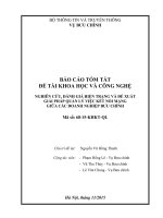 Báo cáo tóm tắt nhiệm vụ khoa học và công nghệ: Nghiên cứu, đánh giá hiện trạng và đề xuất giải pháp quản lý việc kết nối mạng giữa các doanh nghiệp bưu chính