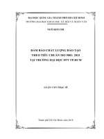Đảm bảo chất lượng đào tạo theo tiêu chuẩn iso 90012015 tại trường đại học fpt thành phố hồ chí minh     