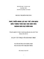 Luận văn Thạc sĩ Giáo dục học: Phát triển năng lực dạy trẻ làm quen biểu tượng toán học cho sinh viên ngành Giáo dục Mầm non