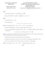 Đề thi vào lớp 10 môn Toán năm 2020-2021 - Sở GD&ĐT Bình Thuận