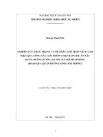 Nghiên cứu thực trạng và đề xuất giải pháp nâng cao hiệu quả công tác giải phóng mặt bằng dự án xây dựng đường ô tô cao tốc hà nội hải phòng đoạn qua quận dương kinh hải phòng 