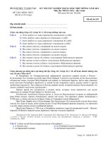 Đề thi tốt nghiệp THPT Quốc Gia môn Tiếng Nga hệ 3 năm 2012-2013 mã đề 293