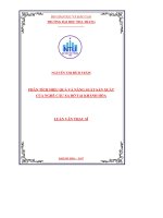 Phân tích hiệu quả và năng suất sản xuất của nghề câu xa bờ tại tỉnh khánh hòa  
