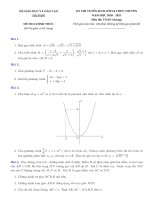Đề thi vào lớp 10 môn Toán năm 2020-2021 - Sở GD&ĐT Hà Nam