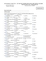 Đề thi tốt nghiệp THPT Quốc Gia môn Tiếng nga KPB 2007-2008 lần 1 mã đề 963