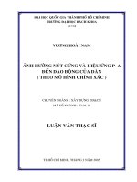 Ảnh hưởng nút cứng và hiệu ứng p   a đến giao động của dàn ( theo mô hình chính xác) 