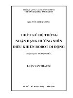 Thiết kế hệ thống nhận dạng hướng nhìn điều khiển robot di động 