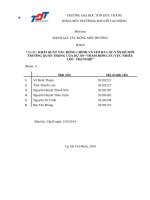 Tiểu luận Đánh giá tác động môi trường: Khái quát tác động chính và chỉ ra các vấn đề môi trường quan trọng của dự án Trạm bơm lưu vực Nhiêu Lộc Thị Nghè (Nhóm 4)