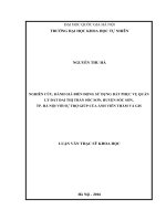 Nghiên cứu, đánh giá biến động sử dụng đất phục vụ quản lý đất đai thị trấn sóc sơn 