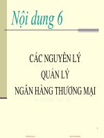 Bài giảng kinh tế tiền tệ   ngân hàng nội dung 6 – TS  nguyễn thị thư 