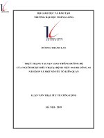 Thực trạng tai nạn giao thông đường bộ của người được điều trij tại bệnh viện 19 8 bộ công an năm 2019 và một số yếu tố liên quan 