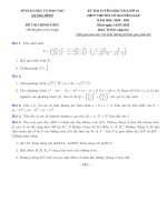 Đề thi vào lớp 10 chuyên Toán năm 2020-2021 - Sở GD&ĐT Quảng Bình