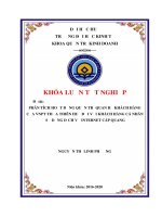 Phân tích hoạt động quản trị quan hệ khách hàng của VNPT thừa thiên huế đối với khách hàng cá nhân sử dụng dịch vụ internet cáp quang 