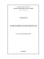 Về một số không gian hàm thường gặp 