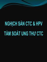 NGHỊCH sản CTC và HPV, tầm SOÁT UNG THƯ CTC (sản PHỤ KHOA SLIDE) 