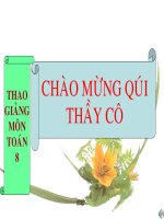 kiểm tra bài cũ thao giaûng moân toaùn 8 chaøo möøng quùi thaày coâ kiểm tra 1 trong caùc caâu sau caâu naøo ñuùng caâu naøo sai atứ giác có 4 cạnh bằng nhau là hình thoi btứ giác có 2 đường c
