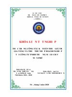 Thực trạng công tác kế toán thuế giá trị gia tăng và thuế thu nhập doanh nghiệp tại công ty TNHH thương mại dịch vụ tiến phú 