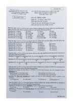 Đề thi vào lớp 10 chuyên Tiếng Anh năm 2020-2021 có đáp án - Trường Đại học KHXH&NV